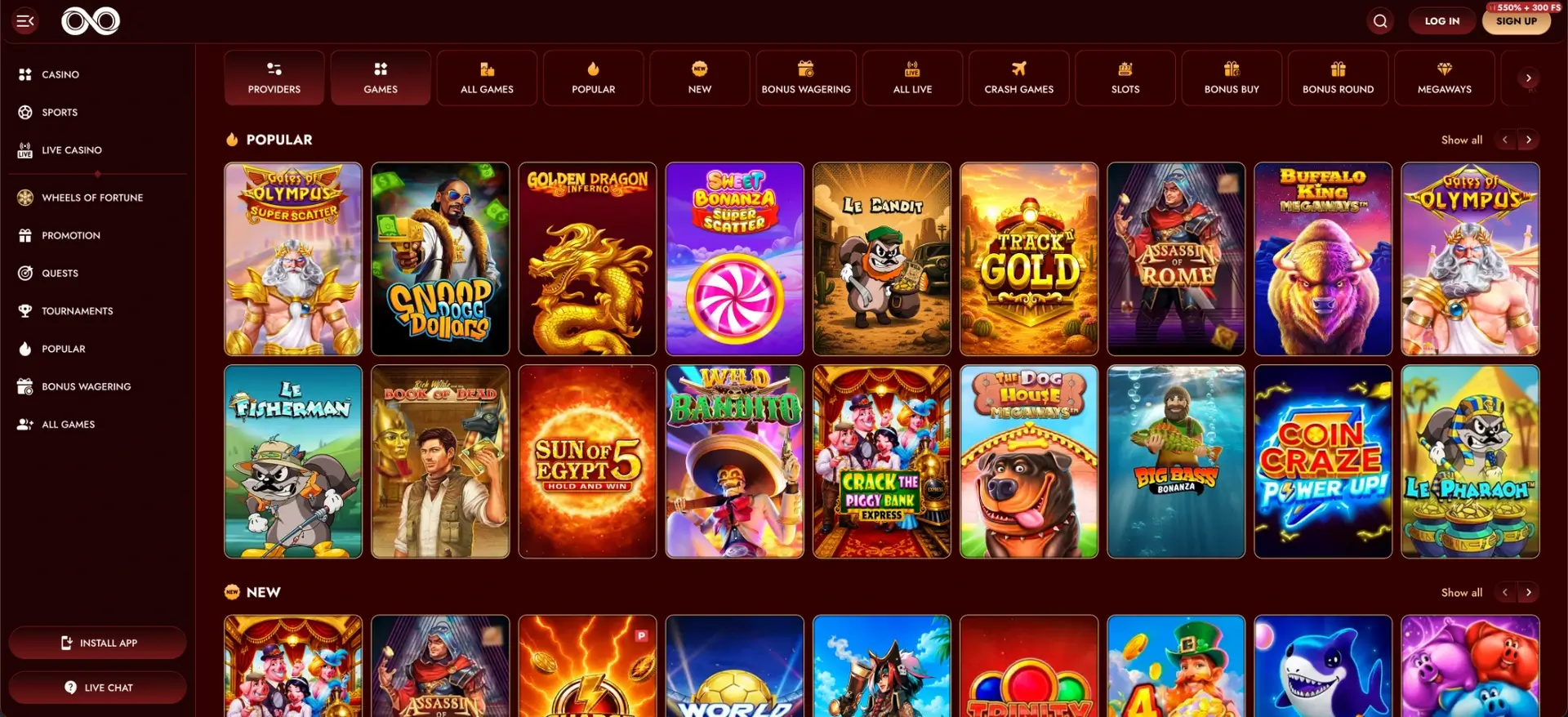 Popular games at Loonie Gold Casino Popular games at Loonie Gold Casino