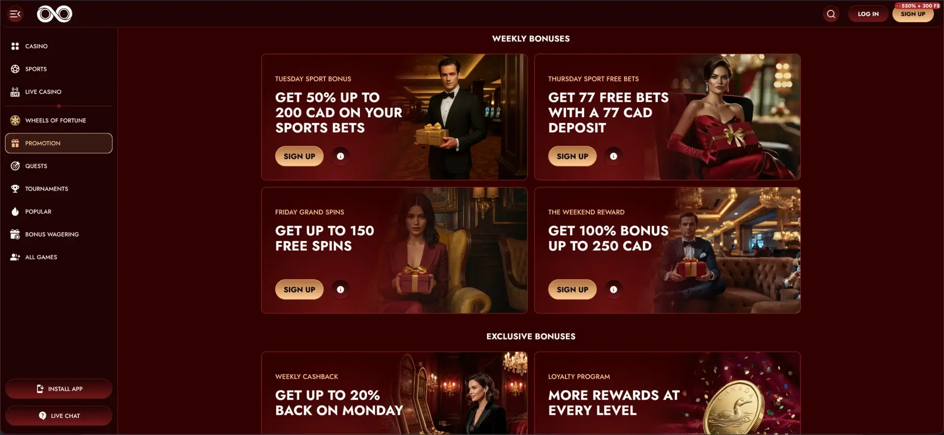 Loonie Gold weekly bonuses